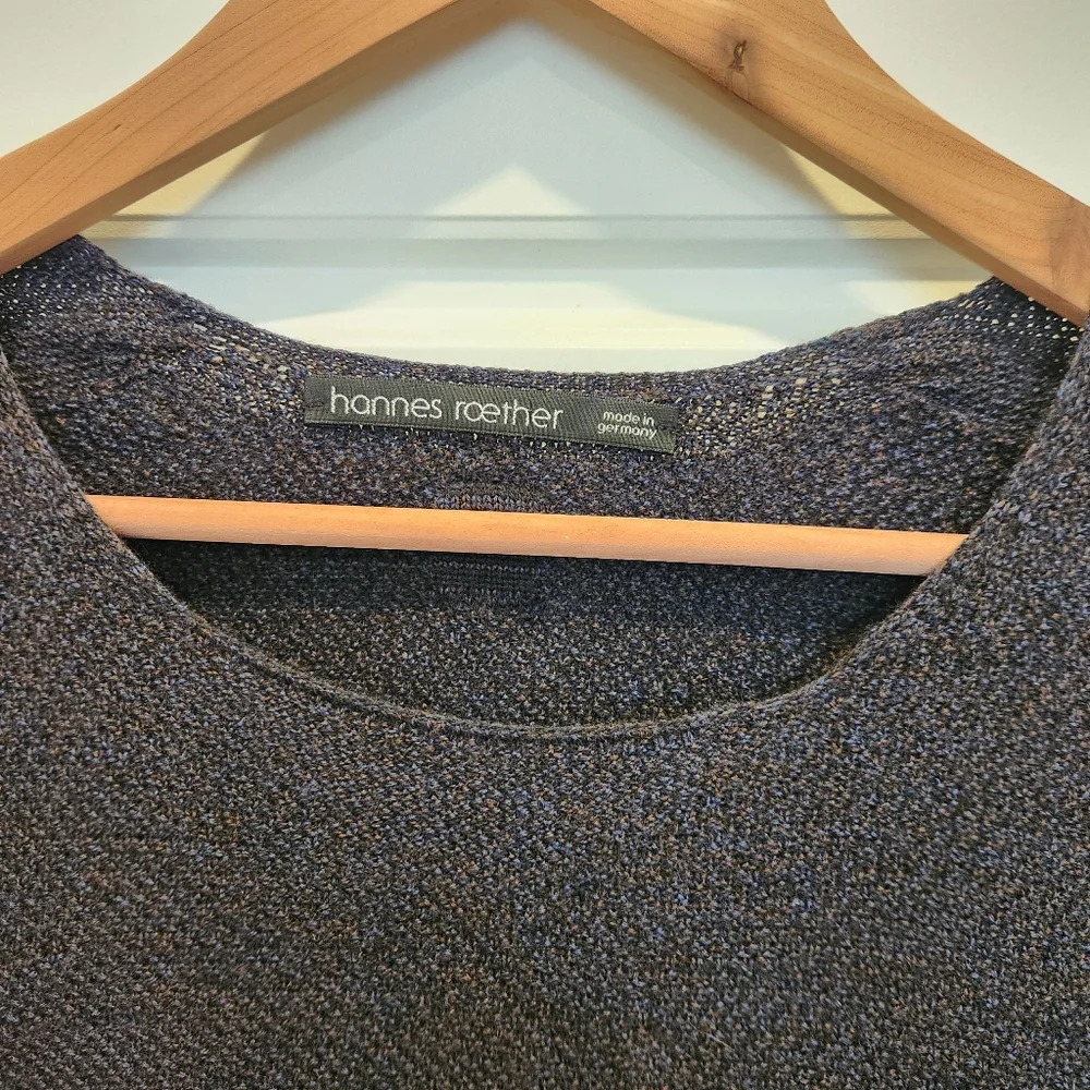 Sz M Hannes Roether 100% Merino Wool Knit Sweater - Picture 3 of 8